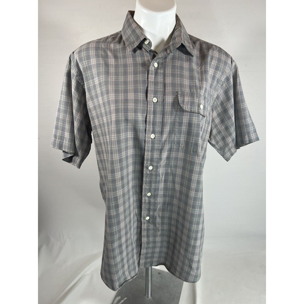 Camp Hiking Shirt Mens Large Chaps Ralph Lauren‎ Plaid Button Up Outdoor